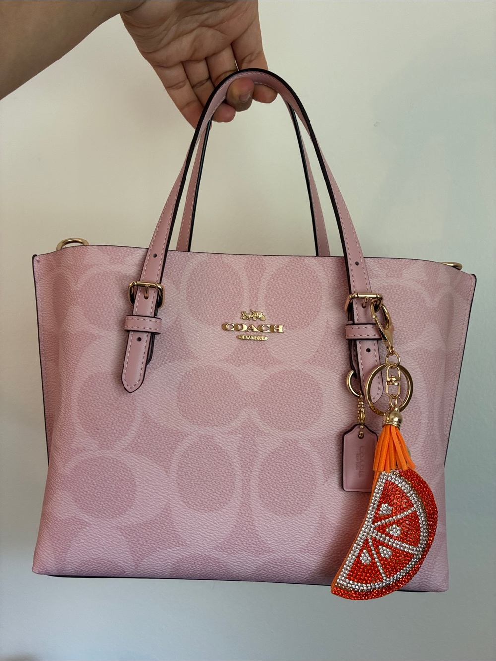 2/$20🎀 Orange Crystal Citrus Slice Keychain/ Bag Charm